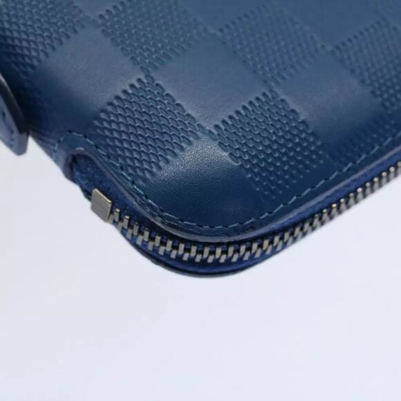 LOUIS VUITTON Damier Infini Organizer Atholl Clutch Bag Blue N41396 Auth ki3459 - Picture 3 of 16